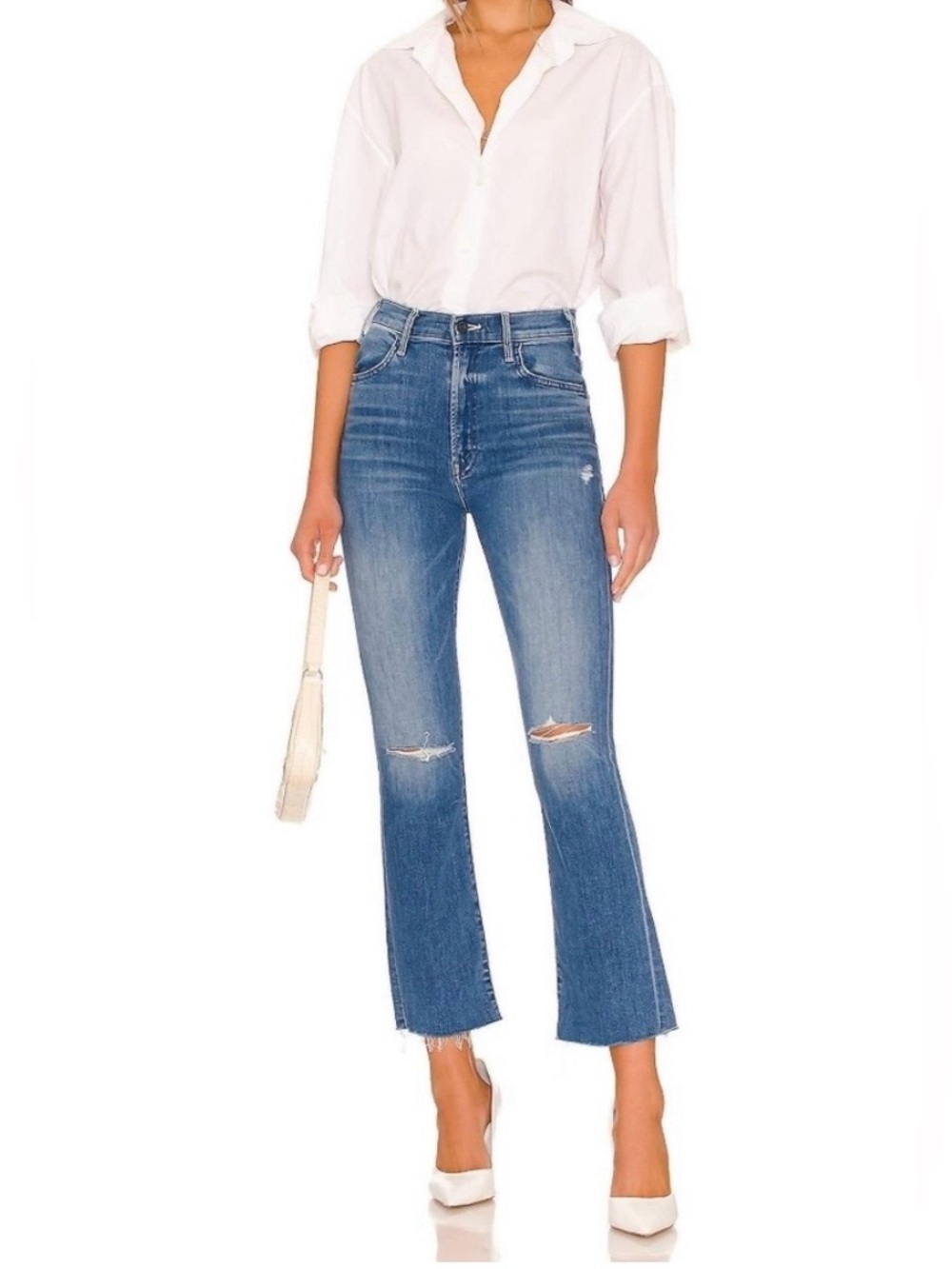 Mother The Hustler Ankle Fray Can’t Stop Staring Jeans
